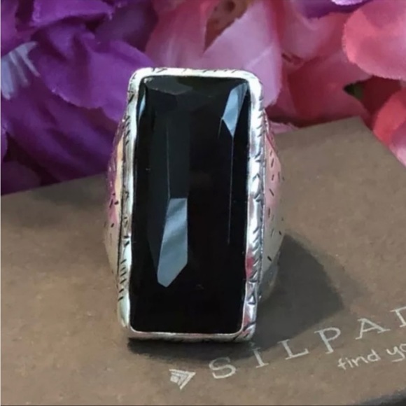 Silpada R2891 ‘BLACK TIE’ Sterling Silver Statement Ring - Picture 3 of 15